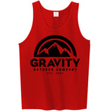 Mens Gravity Outdoor Co. Ultra Cotton Tank Top - Black Logo