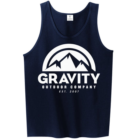 Mens Gravity Outdoor Co. Ultra Cotton Tank Top - White Logo – Gravity  Outdoor Company