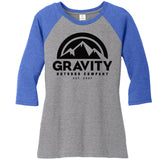 Womens Gravity Outdoor Co. 3/4-Sleeve Raglan Shirt